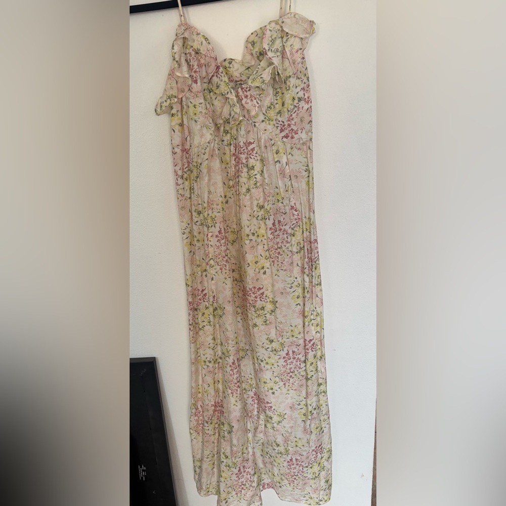 H&M Floral Maxi Dress - Pink and Green